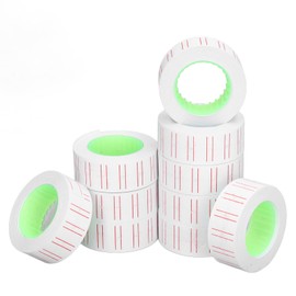 30 Rolls of 15000 Labels Price Stickers Single Row Label Paper White for MX5500 Gun Labeler 21 x 12 mm