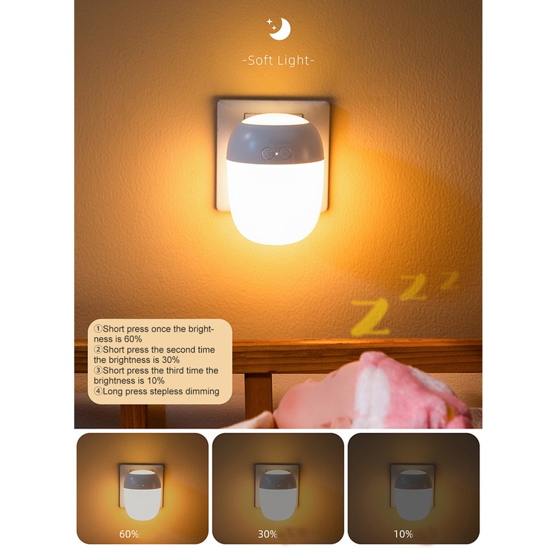 Plug In LED Night Light Adjustable Remote Control LED Night