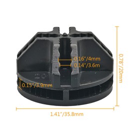 Alamic Wire Cube Connectors Plastic Connectors Wire Grid Cube Storage Organizer Connector for Wire Cube Storage Unit Cube Storage Modular Closet - Black - 24 Pack