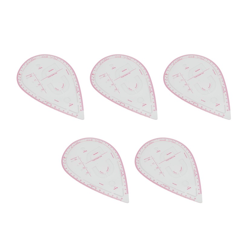 5pcs 6403 Curve Ruler Set Multifunctional Plastic Curve Pattern Ruler