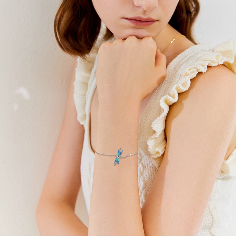 Dragonfly Bracelet, 925 Silver, Hypoallergenic, Dragonfly Bracelet, Women's, Accessories, Goods,