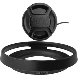 40.5mm Lens Hood + Lens Cap for Sony E PZ 16-50mm f/3.5-5.6 OSS Lens to Sony Alpha ZV-E10 ZV-1F ZV1F A6600 A6500 A6400 A6300 A610000 A6000 A51000 A500 A50 US