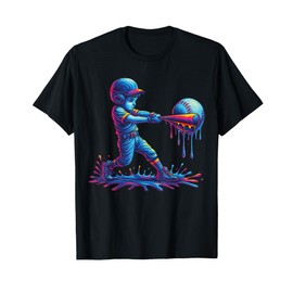 Baseball Drip For Boys Player Ice Cream Drip Baseball Stuff T-Shirt