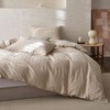 BISELINA 100% Cotton Duvet Cover Set Waffle Weave 3PCS (1
