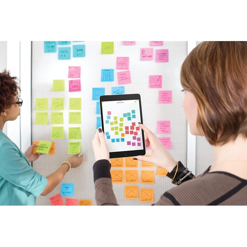 Post-it Notes, Assorted Colours, Pack of 10 Pads, 100 Sheets