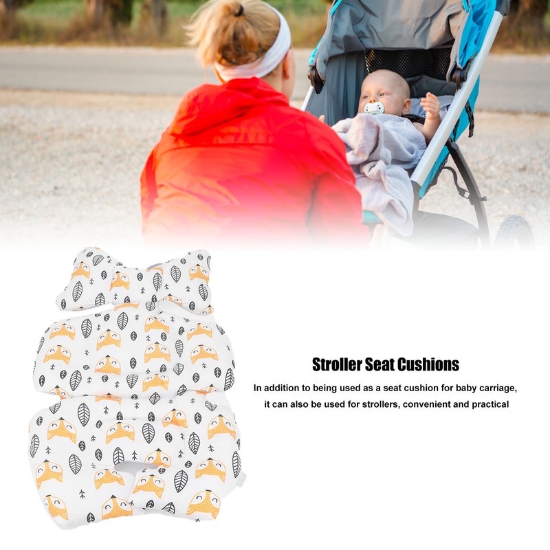 Baby Carriage Cushion Body Support Special Shaped Reduce Fatigue Washable