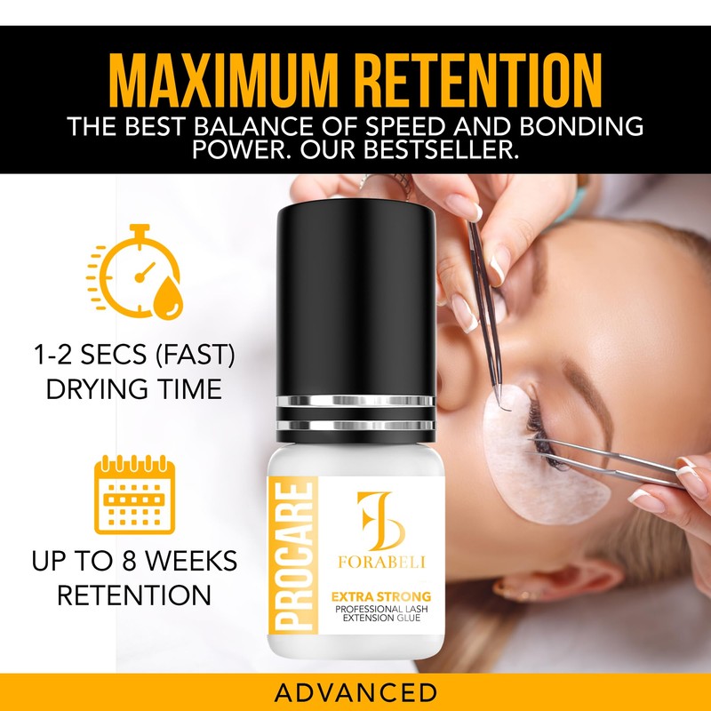 Forabeli Pro Care Eyelash Extension Glue | Professional Lash Adhesive