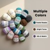 Jaciensh Thick Chenille Yarn, 4x100g Fluffy Chunky Yarn for Crochet,