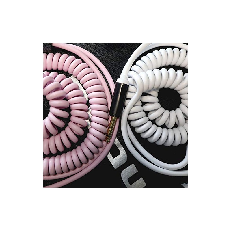 Aestivate Guitar Coil Cable Base Shielded Curl Cord 6.35mm Stereo