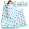 Biloban Toddler Nap Mat with Pillow and Blanket for Preschool