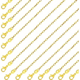 Necklace Chains For Jewelry Making, 26 Pack Gold Necklace Chains For Jewellery Making, Bulk Necklace Chains, Cable Chain Necklace For Diy Jewelry Making