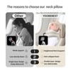 YOOBEBEST Travel Pillow Premium Memory Foam, Comfortable & Supportive Neck