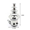 4-tier Electric Chocolate Fondue Fountain, Stainless Steel Chocolate Melting Machine