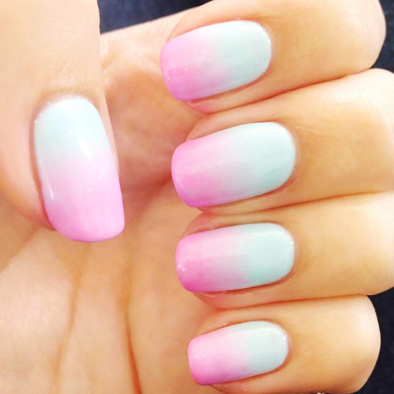 SILPECWEE 3Pcs Acrylic Nail Gradient Brush Set Double-Head Sponge Pen