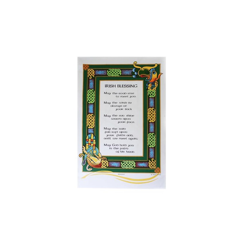 Samuel Lamont Irish Blessing Tea Towel, 100% Cotton, Made in