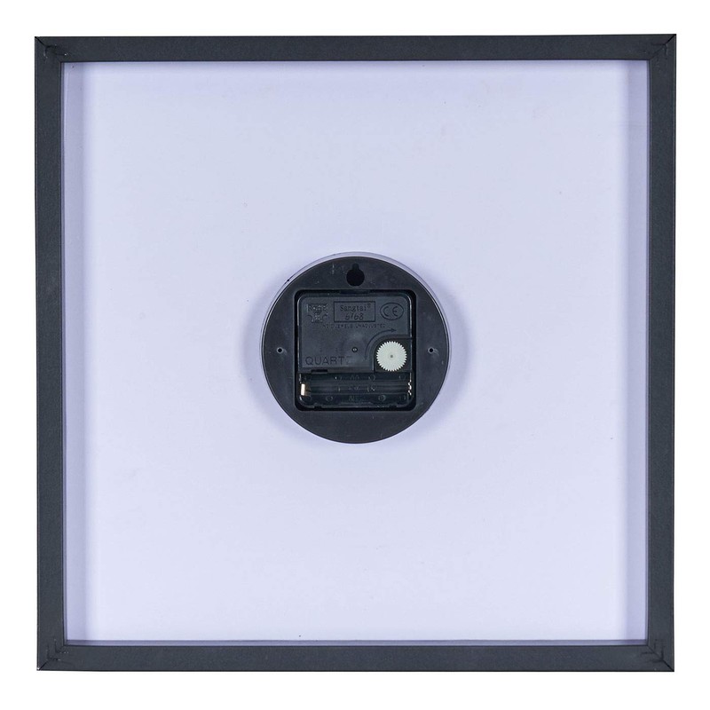 levandeo Wall Clock 30 x 30 cm PVC Frame Black
