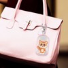 6 Pcs Clear Figure Display Bag with Keychain, Zipper Clear