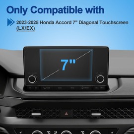 Coleya Anti-Glare Matte 2023-2025 Accord Screen Protector, for Honda Accord (LX/EX/SE) 7-inch Touchscreen, 9H Tempered Glass 2024 2025 Accord Accessories HD&Anti-Fingerprint 7"