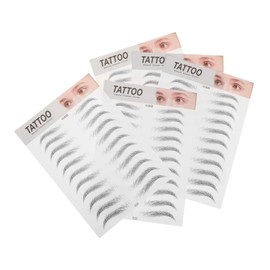 IWOWHERO 5pcs Realistic 6d Waterproof Eyebrow Stickers Hair-like Temporary Brow Sticker Women Natural Eye Brow Transfer Stickers