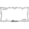 CRUISER ACCESSORIES 22630 Queen License Plate Frame, Chrome/Clear w/Fastener caps