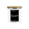 Inverted Minimalist Tealights Storage Canister - Natural Black & White