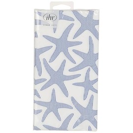IHR Ideal Home Range Dinner Napkins Kate Nelligan Disposable 3-Ply Paper Hand Towels, 8.5" x 4.5", Seersucker Starfish, 16-Count