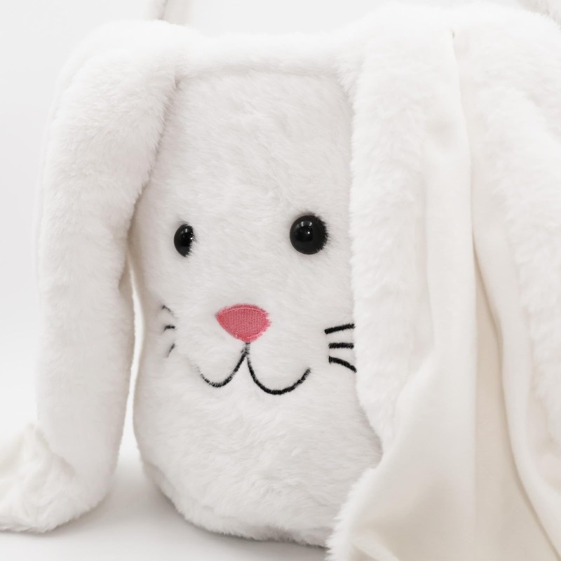 KEGOZ Plush Easter Basket, Bunny Easter Buckets, Easter Gift Bags