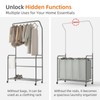 ROMOON Rolling Laundry Basket Organizer with Hanging Clothes Rack: 4