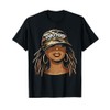 Unbothered Black Woman With Cap Camo Afro T-Shirt
