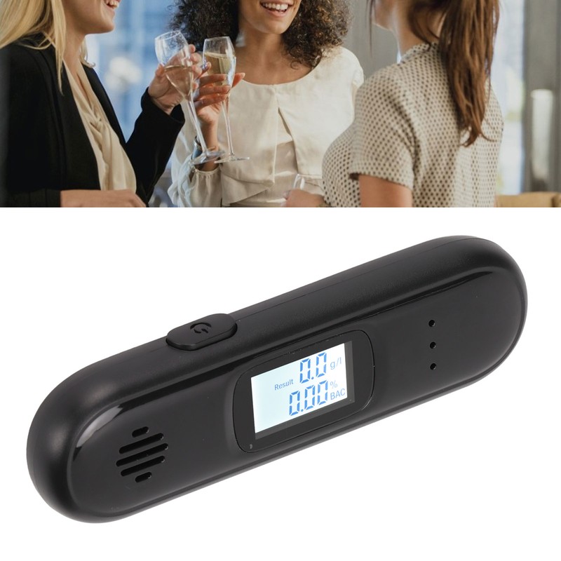 Non Contact Alcohol Tester Portable Breathalyzer USB Rechargeable High Precision
