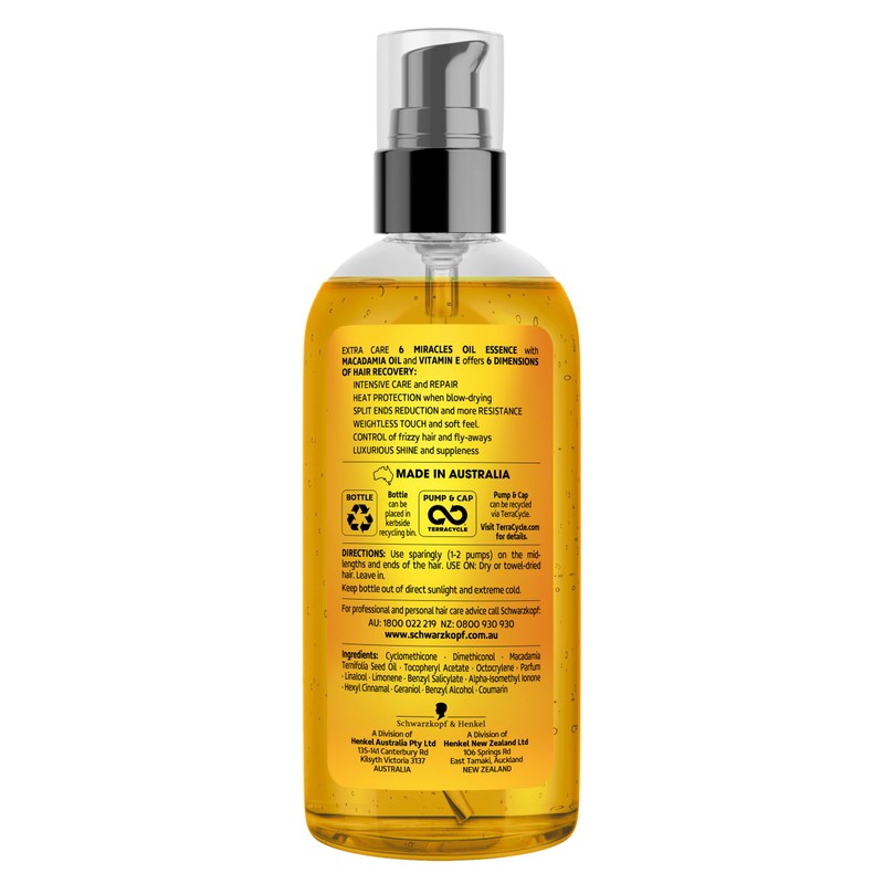 Schwarzkopf Extra Care 6 Miracles Oil Essence, Hair Oil, Deep