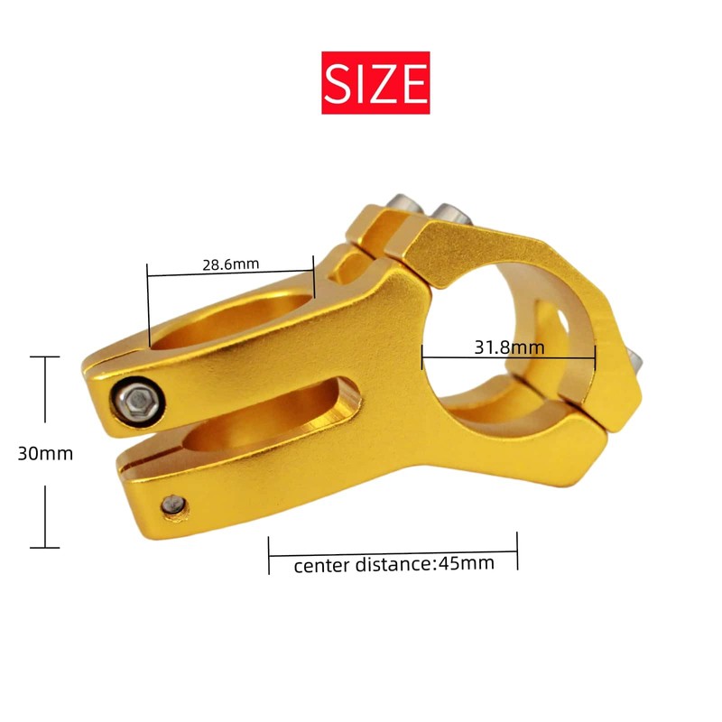 TRKIMAL 31.8 Short Handlebar Stem 45mm Stem for Road Bike,