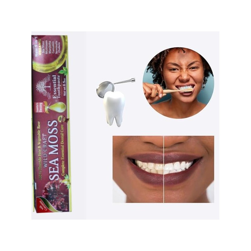 Organic Sea Moss Toothpaste teeth Whitening 6.5oz - Quantity: 1