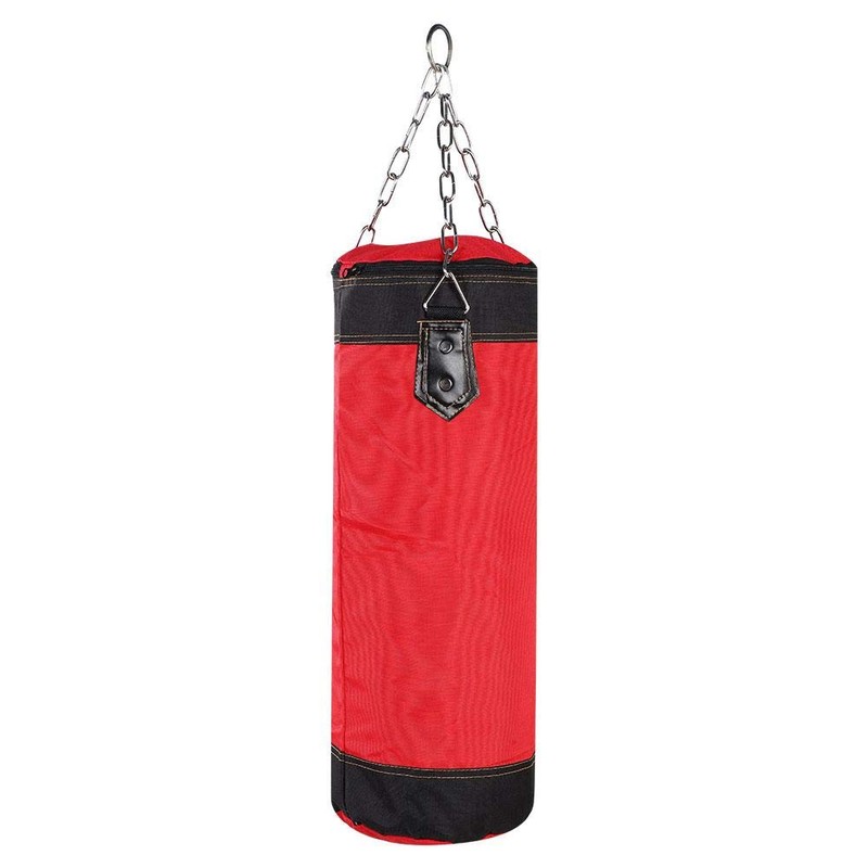 Boxing Training Punch Bag, Canvas Punching Bag Set with Sandbag/Metal