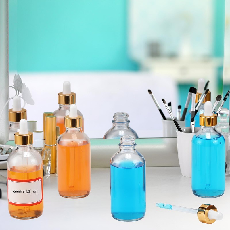 Dandat 50 Pcs 4 oz Glass Dropper Bottle 120 ml