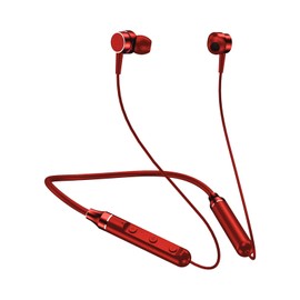 Bluetooth Headphones, 5.1 Cordless Sports Earbuds, Stereo in Ear Earphones, Noise Cancelling Headsets for Gym Running Workout (Red)
