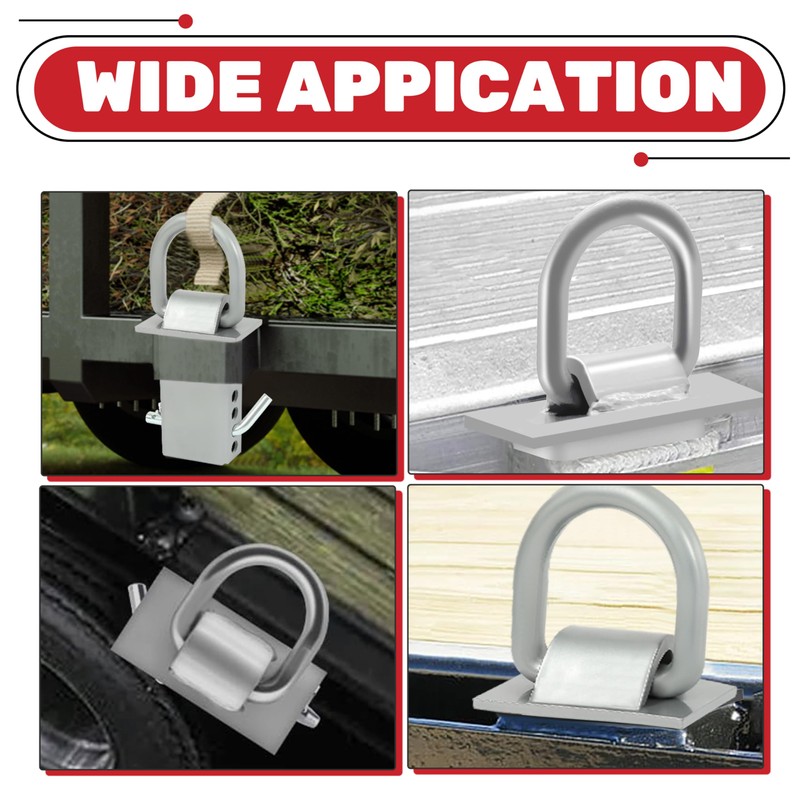 KUAFU Trailer Stake Pocket D Ring Compatible with Standard 2"x