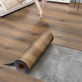 Chejiaye Luxury Thicken Wood Grain Peel and Stick Floor Tiles 17.72 " x 118"S...