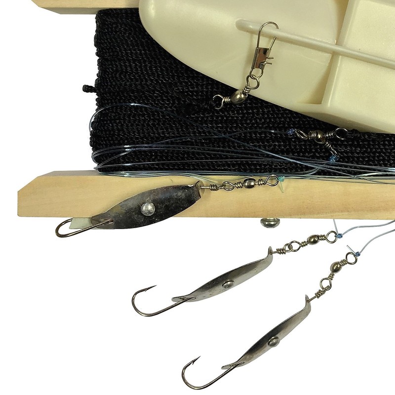 FLADEN Fishing - Adjustable Paravane and 3 Spoons Trolling Handline
