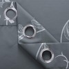 BUHUA Striped Wave Vine Print Blackout Curtains Thermal Insulated Grommet