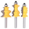 3Pcs Architectural Molding Router Bit Milling Cutter Set Woodworking Accessories