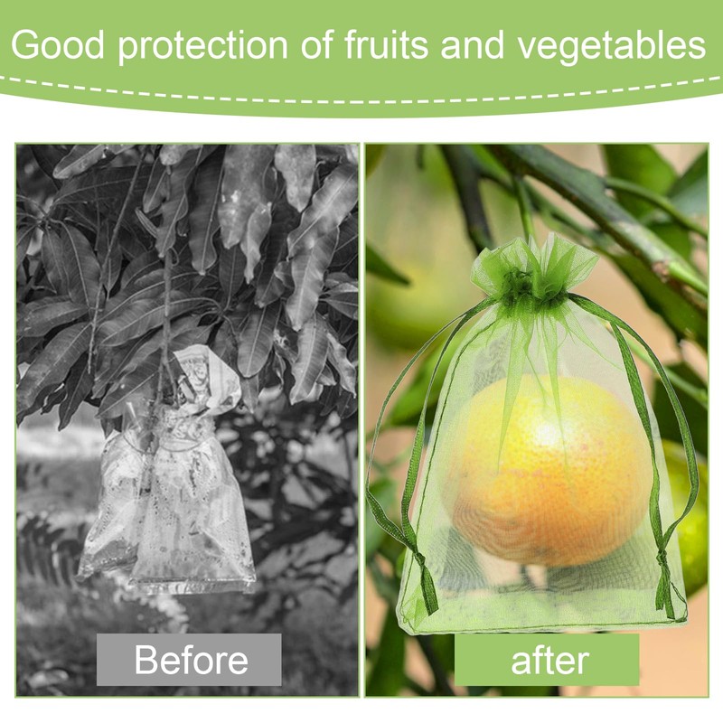 100 Pieces Green Fruit Protection Bags Fruit Protection Bags Fruit