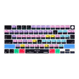 XSKN Davinci Resolve Shortcut US Layout Keyboard Cover Skin for 2022 2023 2024 2025 MacBook Air 13.6 15.3 inch M2 M3 M4 with Touch ID A2681 A3113 A3240 A2941 A3114 A3241