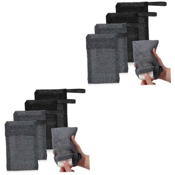 Baluue 8pcs Exfoliating Bags Soft Mesh Soap Pouches for Bath
