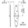 Penn Elcom Zinc Strap Hinge (3 Inch Zinc Strap Hinge)