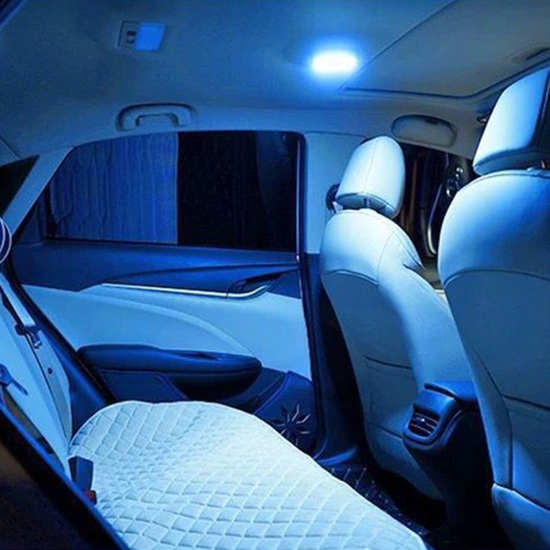 Auto Ceiling Lamp LED Rechargeable Interior Press Light 10.5x9.2x1.2cm Car