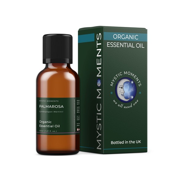 Mystic Moments | Ätherisches Palmarosa Bio-Öl – 30 ml – 100 % rein
