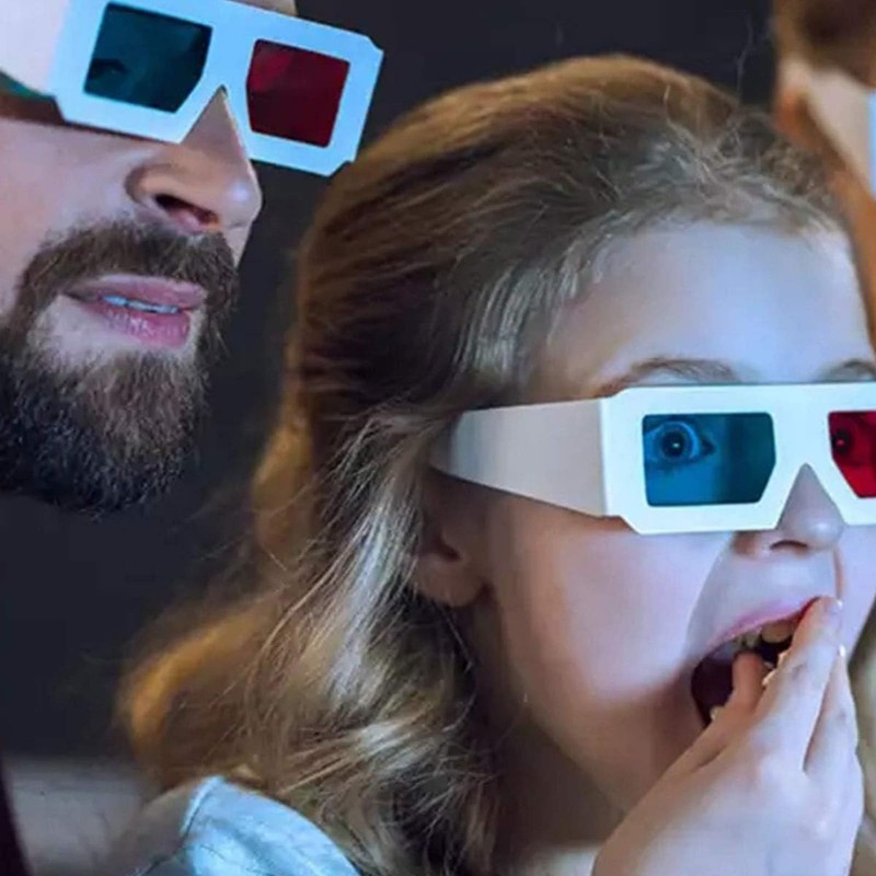 SELECOCO 20pcs 3D Glasses Red Blue Glasses Watching Movie TV