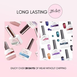 vettsy Magnetic Gel Nail Polish Set with Magnet, 6 Colors Cat Eyes Gel Polish Kit with Cat Eyes Effect for DIY Nail Art Manicure at Home (Fairy Dust)