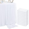 10 Pack 10Ft White Cheesecloth Table Runner Boho Romantic Gauze